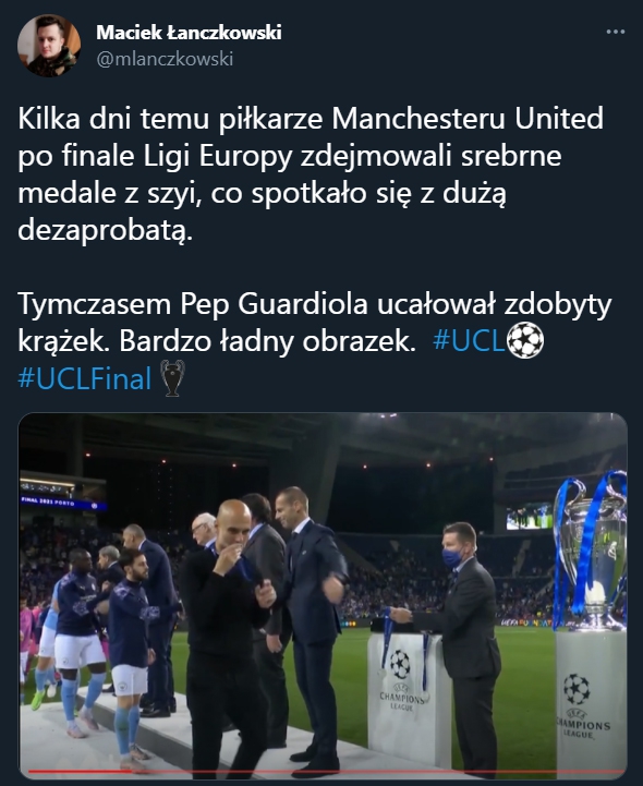 ZACHOWANIE Pepa Guardioli po otrzymaniu srebrnego medalu za LM!